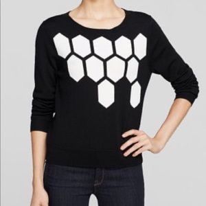 TRINA TURK LANDON HONEYCOMB SWEATER SIZE LARGE